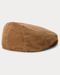 Schiebermütze aus Kordsamt Brown