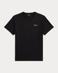 Schlafshirt aus Baumwolljersey Black