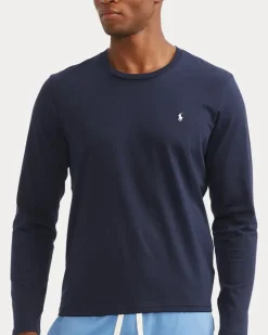 Schlafshirt aus Baumwolljersey Blue
