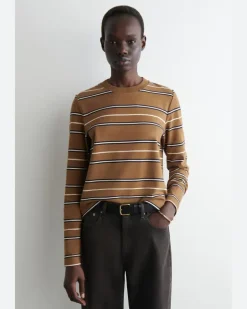 Schlichtes Langarmshirt Mit Normaler Passform Braun