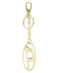 Schlüsselanhänger aus Metall mit Logo-Plakette - Charms und Schlüsselanhänger - Unisex - Gold