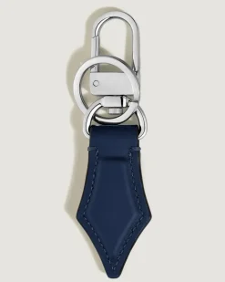 Schlüsselanhänger mit Federdetail aus Meisterstück Leder - Tintenblau - Leder - MB221294 - Schlüsselringe & Schlüsseletuis