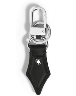 Schlüsselanhänger mit Federdetail aus Meisterstück Leder - Schwarz - Leder - MB220436 - Schlüsselringe & Schlüsseletuis