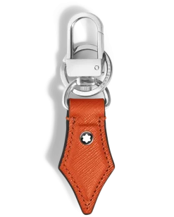 Schlüsselanhänger mit Federdetail aus Sartorial Leder - Mandarine - Leder - MB221510 - Schlüsselringe & Schlüsseletuis