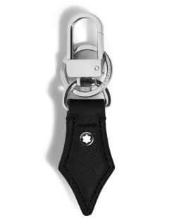 Schlüsselanhänger mit Federdetail aus Sartorial Leder - Schwarz - Leder - MB220357 - Schlüsselringe & Schlüsseletuis