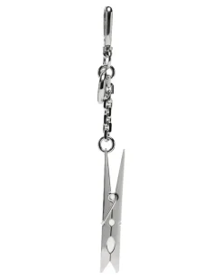 Schlüsselanhänger mit Kettendetail - Silber