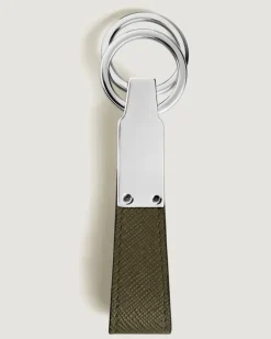 Schlüsselanhänger mit Schlaufe aus Sartorial Leder - Khaki - Leder - MB221354 - Schlüsselringe & Schlüsseletuis