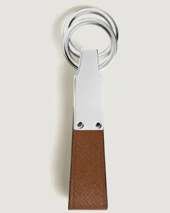 Schlüsselanhänger mit Schlaufe aus Sartorial Leder - Rehbraun - Leder - MB220399 - Schlüsselringe & Schlüsseletuis