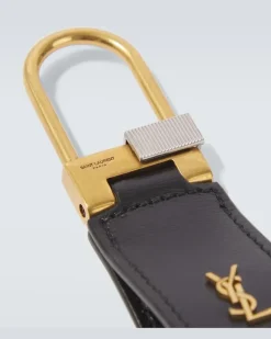 Schlüsselanhänger Tiny Cassandre aus Leder Schwarz