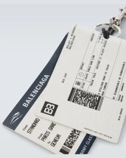 Schlüsselanhänger Train Ticket Schwarz
