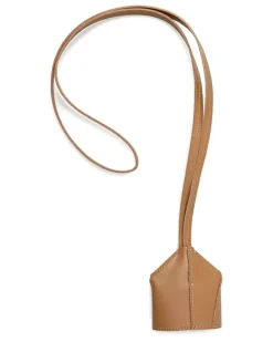 Schlüsselband aus Leder - Braun
