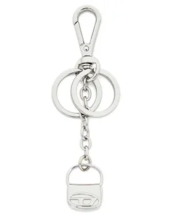 Schlüsselring aus Metall mit 1DR-Bag-Charm - Charms und Schlüsselanhänger - Damen - Silber