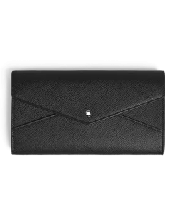 Schmale Continental-Brieftasche Montblanc Envelope - Schwarz - Leder - MB222941 - Brieftaschen