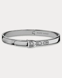 Schmaler Armreif Welington aus Messing Grey