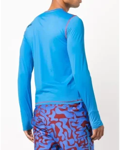 Schmales Aztech Oberteil - Blau