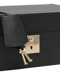 Schmuckschatulle aus Leder - Schwarz