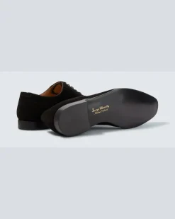 Schnürschuhe Adam aus Veloursleder Schwarz