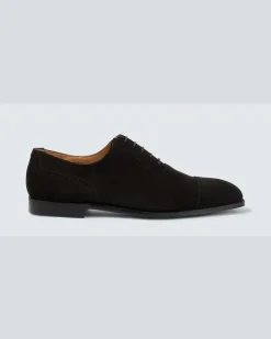 Schnürschuhe Adam aus Veloursleder Schwarz