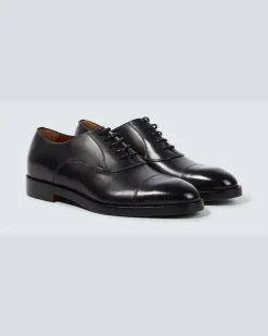 Schnürschuhe aus Leder Schwarz