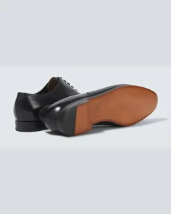 Schnürschuhe City aus Leder Schwarz