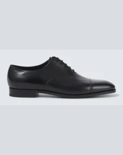Schnürschuhe City aus Leder Schwarz