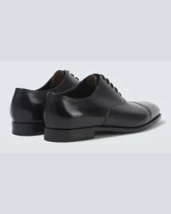 Schnürschuhe City aus Leder Schwarz