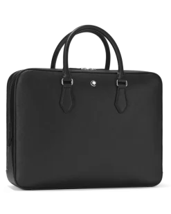 Schreibmappe Groß aus Sartorial Leder - Schwarz - Leder - MB130270 - Dokumententaschen