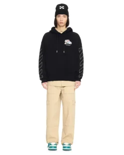 Schwarzer Fresco Pfeil Hoodie 1001