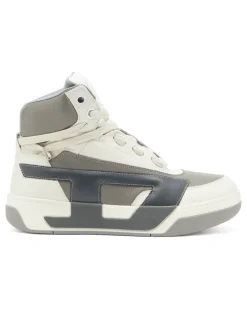 S-D-Ollie - High-Top-Sneaker aus Leder mit D-Logo - Sneakers - Herren - Weiss