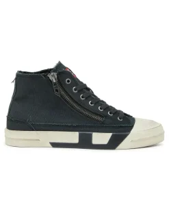 S-D-Verse - Sneakers aus ausgefranstem Canvas mit D Logo - Sneakers - Herren - Schwarz