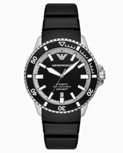 Sea Explorer Automatikuhr aus schwarzem Silikon Mehrfarbig