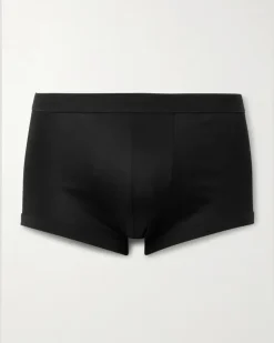 Sea Island Cotton Boxer Briefs Black