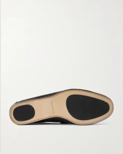 Sebastian Croc-Effect Leather Loafers Brown