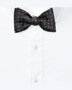 Seidenripsfliege mit Punkten Black