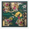 Seidenschal mit Knight-Radierung Emerald-GrüN