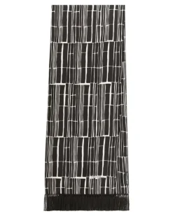 Seidenschal mit Print - Schwarz