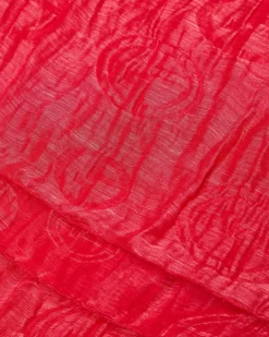 Seidenstola aus Froissè-Jacquard-Stoff Rot