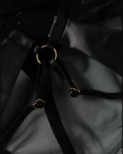 Semi-transparenter Vero Mesh-Tanga - Schwarz