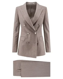sequin-embellished pinstripe suit - Braun