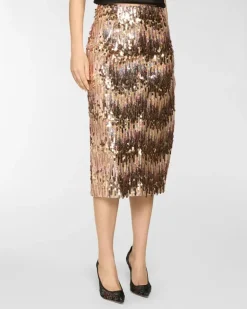 Sequin pencil skirt Silver