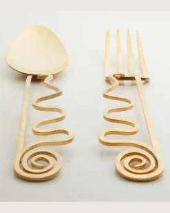 Servierbesteck Spirale Gold