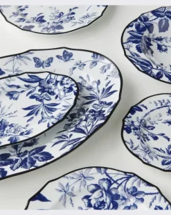 Servierplatte Herbarium Blau