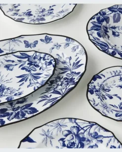 Servierplatte Herbarium Blau