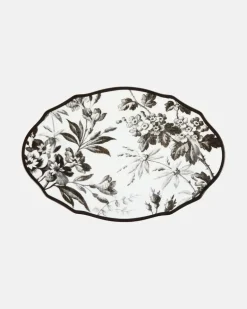 Servierplatte Herbarium Weiß
