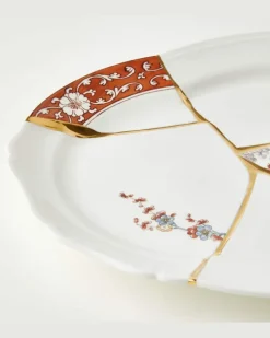 Servierplatte Kintsugi by Marcantonio Raimondi Malerba Weiß
