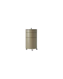 Servierwagen Barboy - Beige - mitteldichte bemalte Holzfaserplatte - Designer Verner Panton