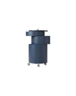 Servierwagen Barboy - Blau - Holz - Designer Verner Panton