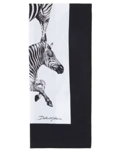 Servietten mit Animal-Print (2er-Set) - Weiß