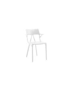 Sessel A. I - Weiß - Recyceltes thermoplast. Technopolymer - Designer Philippe Starck