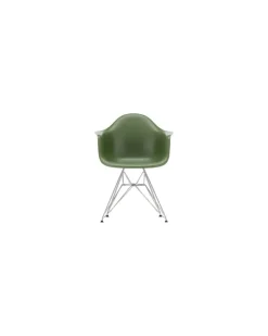 Sessel Eames Plastic - Grün - verchromter Stahl - Designer Charles & Ray Eames
